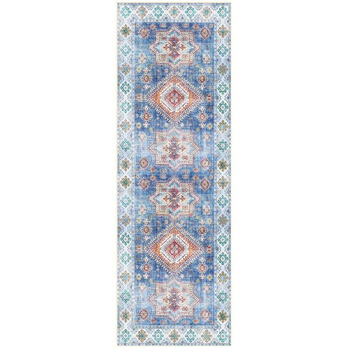 Airgugu Heritage Classique Blue Retro Stamp Rug
