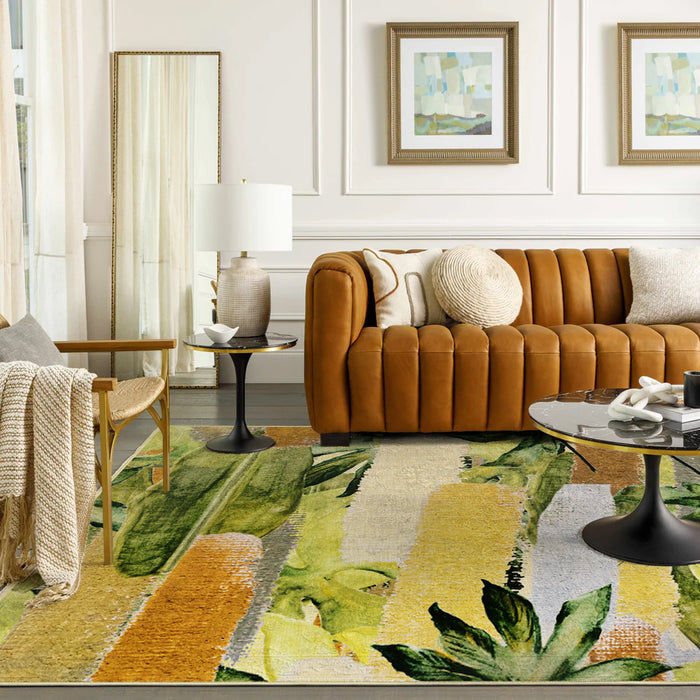 Airgugu Earth Garden Pastoral Chartreuse Rug