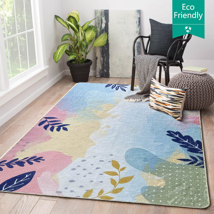 Airgugu Earth Garden Multicolor Botanical Leaves Rug
