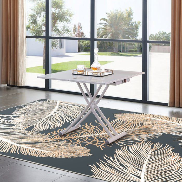 Airgugu Modern Minimalist Clear Feather Grey Rug