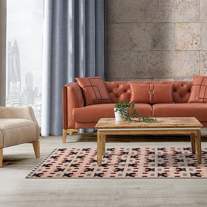 Airgugu Modern Minimalist Pink Geometric Rug
