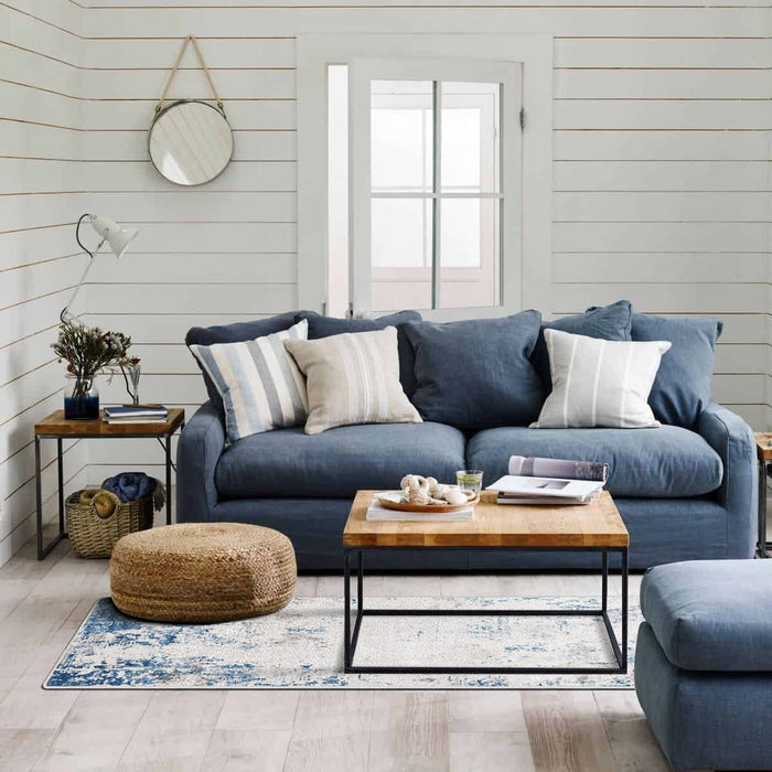 Airgugu Modern Minimalist Blue Peggy Washable Abstract Rug