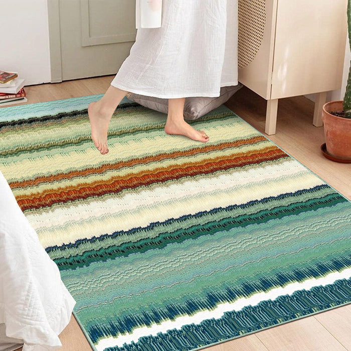 Airgugu Earth Garden Abstract Color Gradient Striped Rug