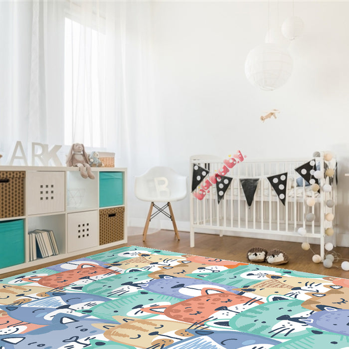 Airgugu KidSpace Delight Cartoon Cat Pattern Rug