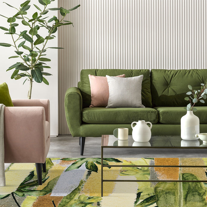 Airgugu Earth Garden Pastoral Chartreuse Rug