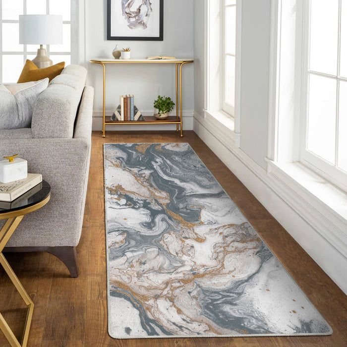 Airgugu Modern Minimalist Abstract Marble Print Rug