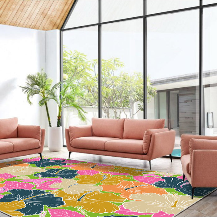 Airgugu Earth Garden Serenity in Colorful Flower Bloom Rug