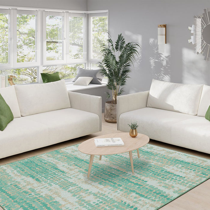 Airgugu Earth Garden Emerald Seaweed Green Rug
