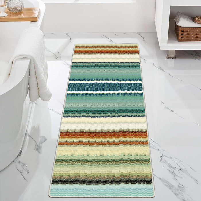 Airgugu Earth Garden Abstract Color Gradient Striped Rug