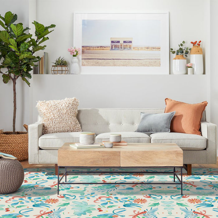 Airgugu Earth Garden Colliding Red Green Plant Rug