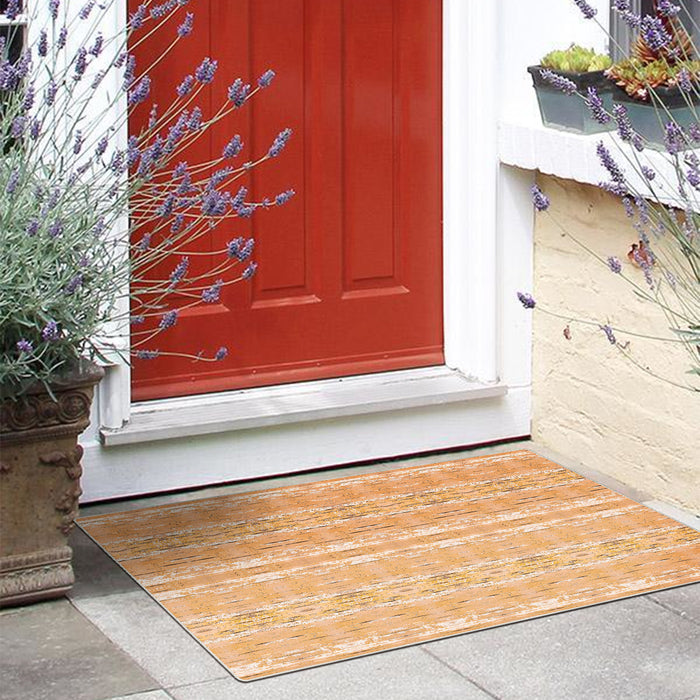 Airgugu Modern Minimalist Orange Wood Grain Rug