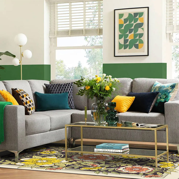 Airgugu Earth Garden Lush Chartreuse Flower Rug