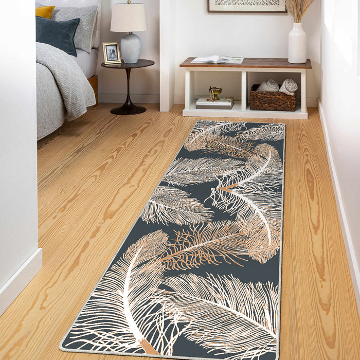 Airgugu Modern Minimalist Clear Feather Grey Rug