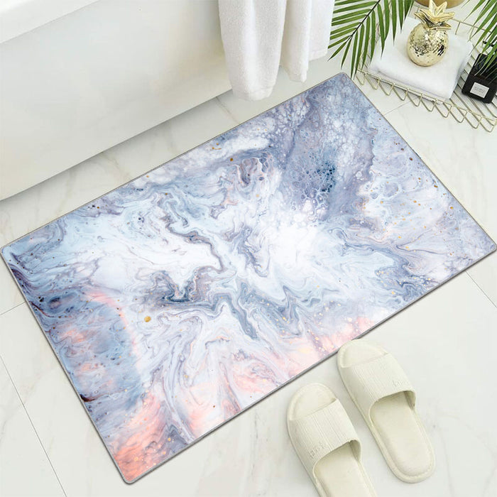 Airgugu Modern Minimalist Surging Blue Ocean Print Rug