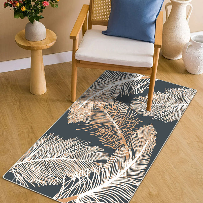 Airgugu Modern Minimalist Clear Feather Grey Rug