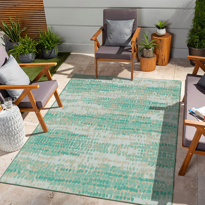 Airgugu Earth Garden Emerald Seaweed Green Rug