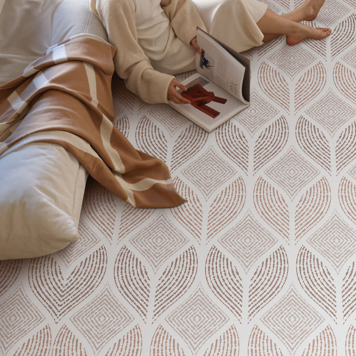 Airgugu Modern Minimalist Elegant Leaves Rug