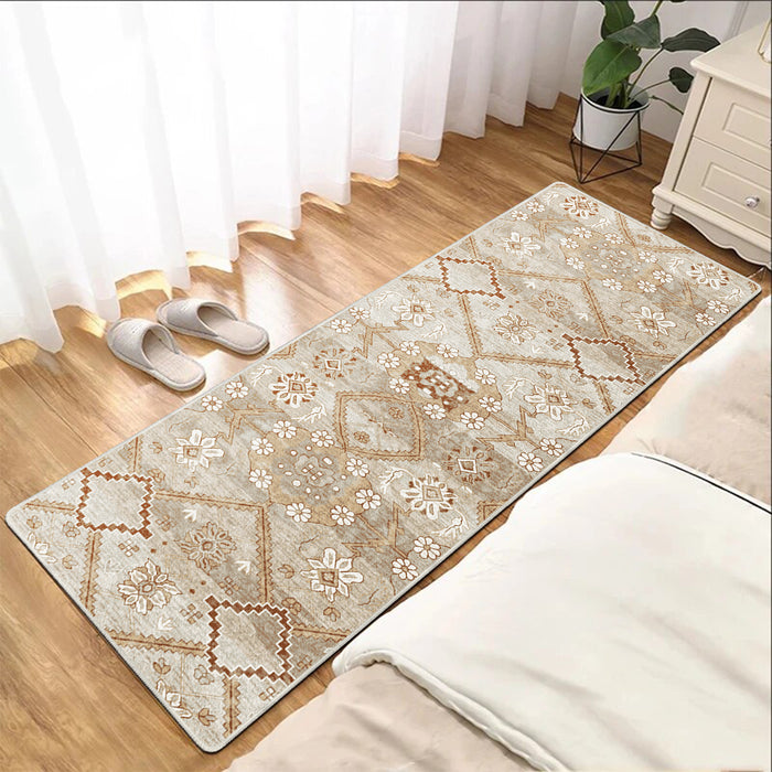 Airgugu Modern Minimalist Distressed Floral Print Rug