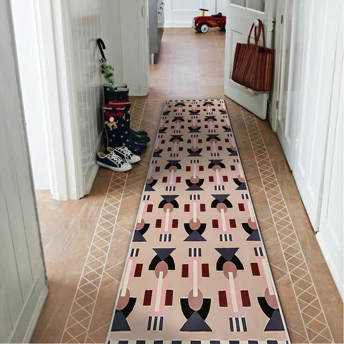 Airgugu Modern Minimalist Pink Geometric Rug