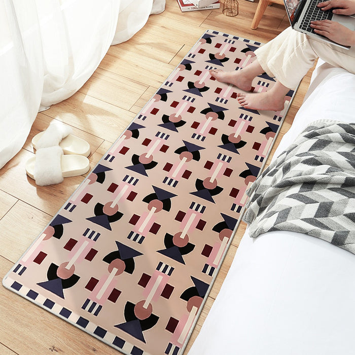 Airgugu Modern Minimalist Pink Geometric Rug