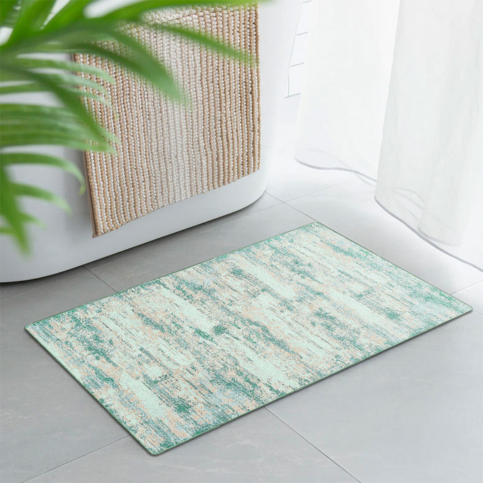 Airgugu Earth Garden Irregular Green Striped Rug