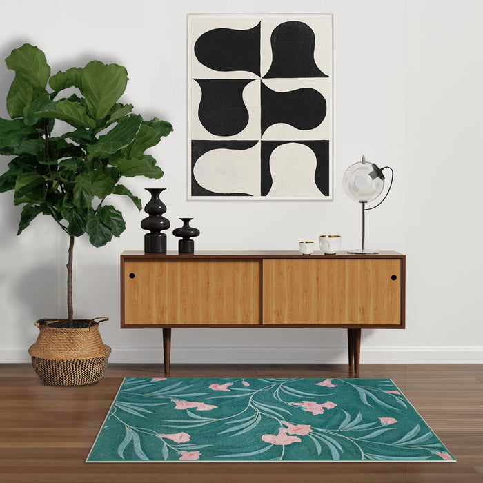 Airgugu Earth Garden Serene Pink Flower Rug