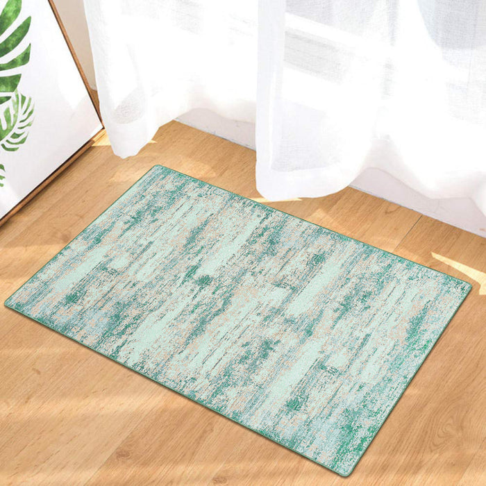Airgugu Earth Garden Irregular Green Striped Rug