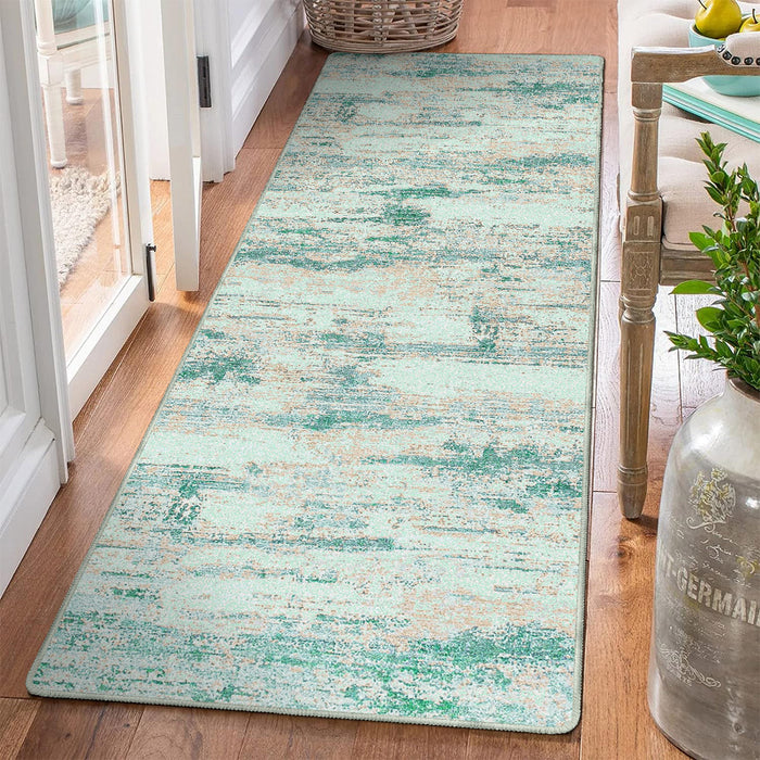 Airgugu Earth Garden Irregular Green Striped Rug