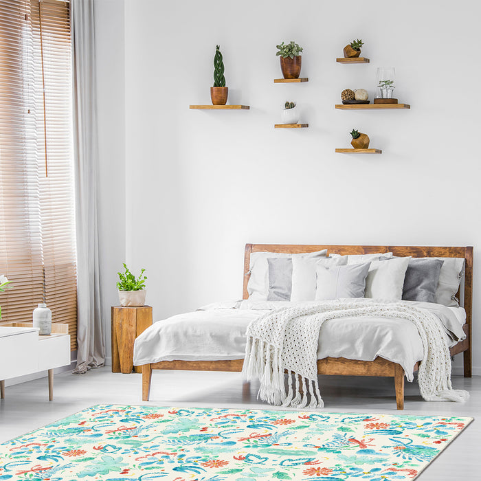 Airgugu Earth Garden Colliding Red Green Plant Rug