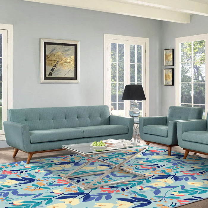 Airgugu Earth Garden Blue Boughs Melody Rug