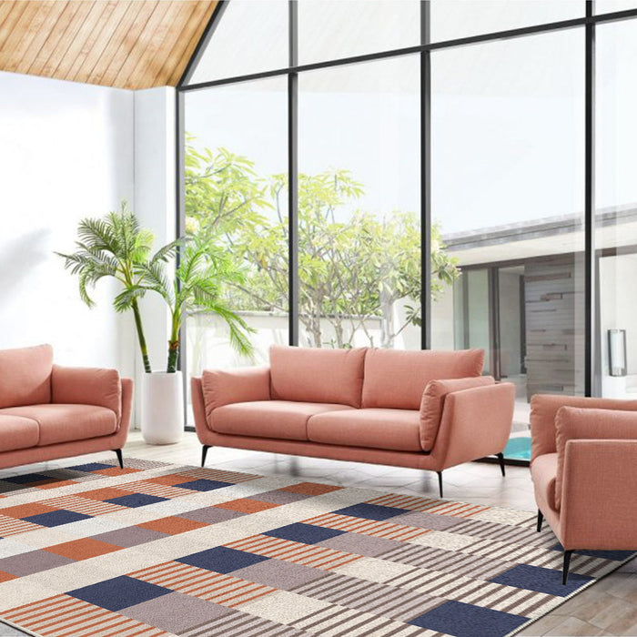 Airgugu Modern Minimalist Striped Plaid Rug