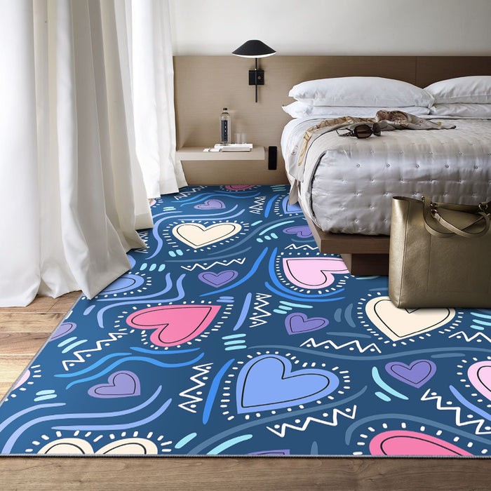 Airgugu KidSpace Delight Blue Love Pattern Rug