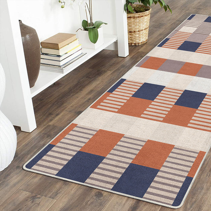 Airgugu Modern Minimalist Striped Plaid Rug