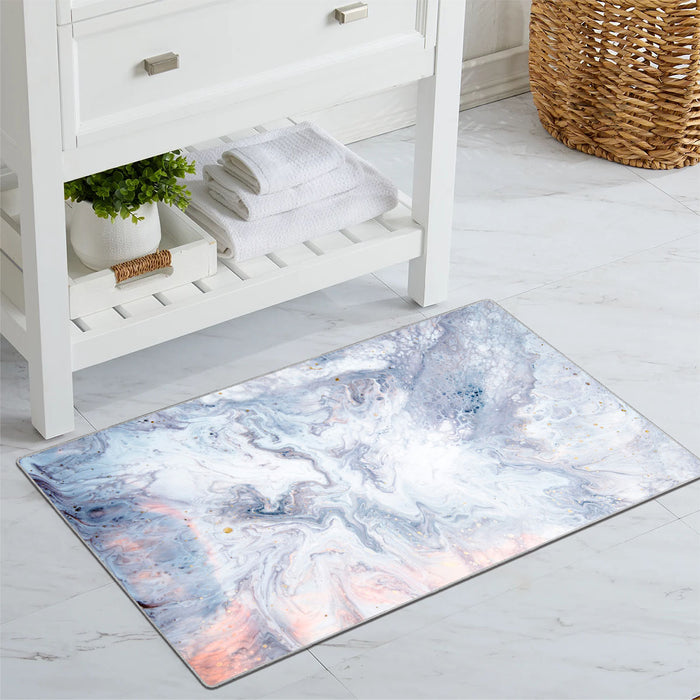 Airgugu Modern Minimalist Surging Blue Ocean Print Rug