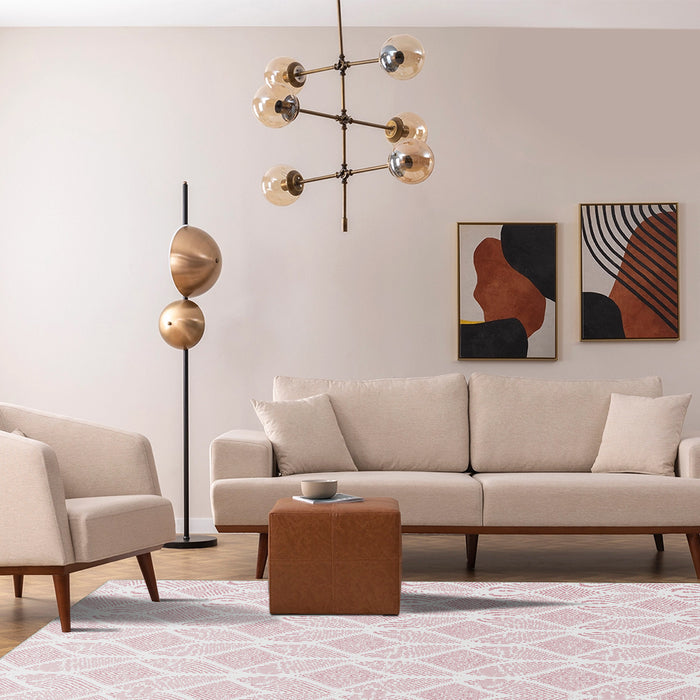 Airgugu Modern Minimalist Elegant Leaves Rug
