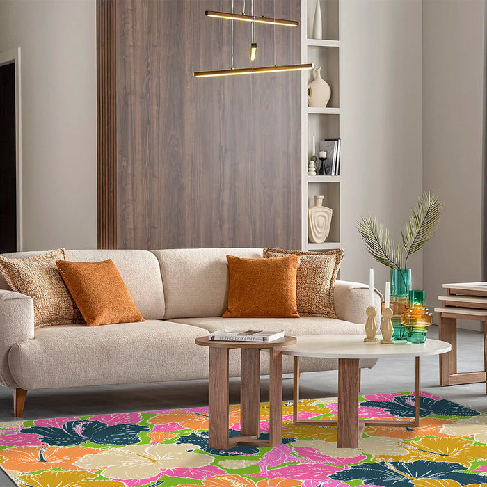 Airgugu Earth Garden Serenity in Colorful Flower Bloom Rug