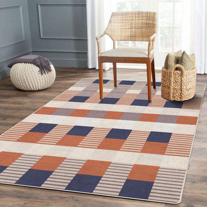 Airgugu Modern Minimalist Striped Plaid Rug