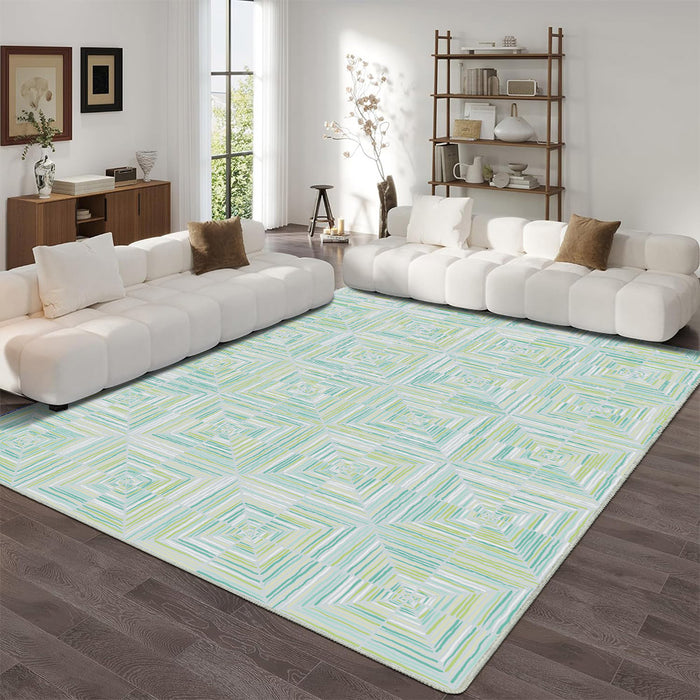 Airgugu Earth Garden Prismatic Square Mosaic Rug