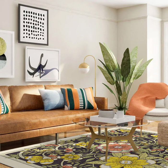 Airgugu Earth Garden Lush Chartreuse Flower Rug