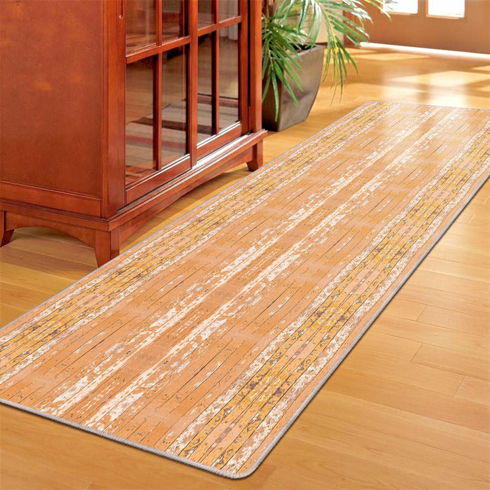 Airgugu Modern Minimalist Orange Wood Grain Rug