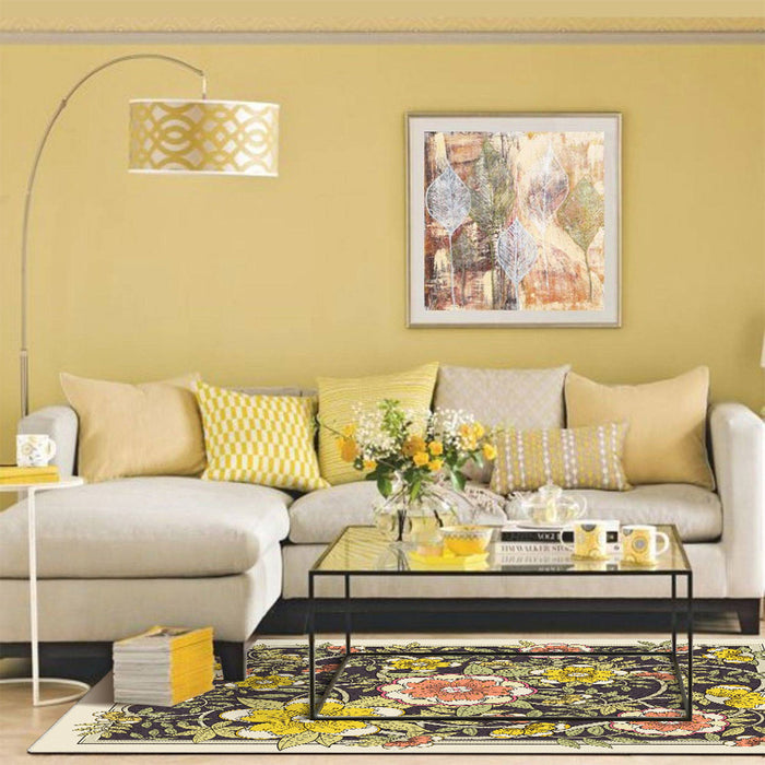 Airgugu Earth Garden Lush Chartreuse Flower Rug