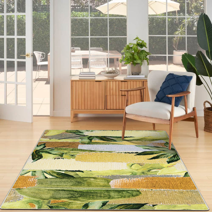 Airgugu Earth Garden Pastoral Chartreuse Rug