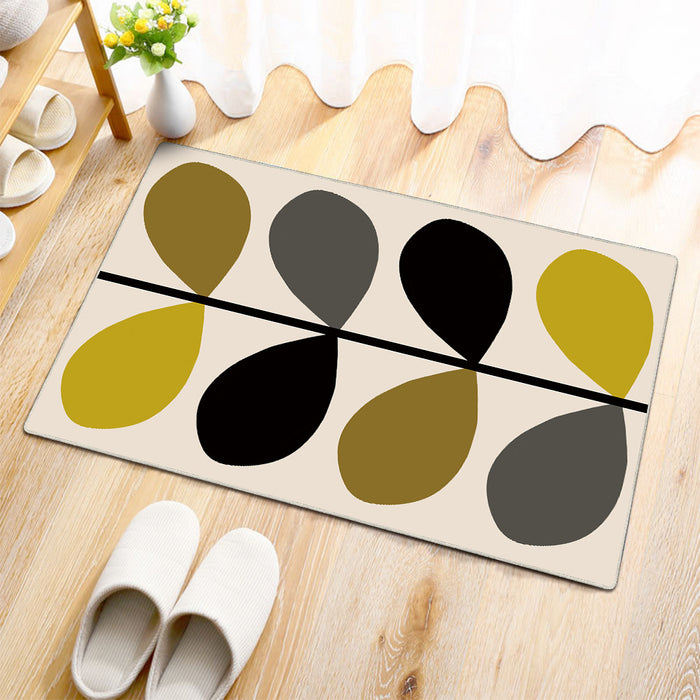 Airgugu Modern Minimalist Plant Leaves Beige Rug