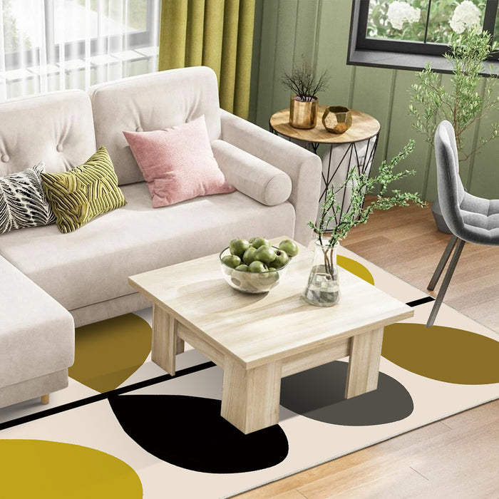 Airgugu Modern Minimalist Plant Leaves Beige Rug