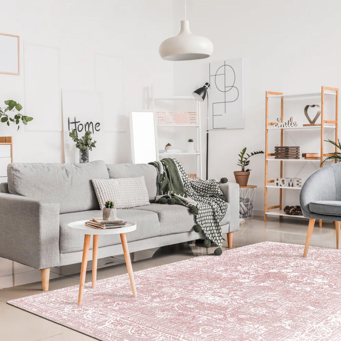 Airgugu Heritage Classique Pink and White Flower Rug