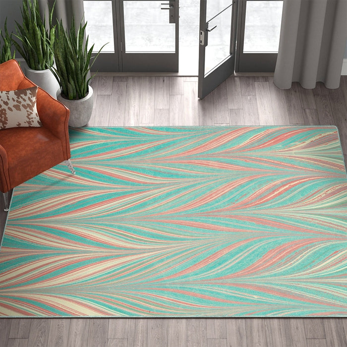 Airgugu Earth Garden Blush Stems Meadow Rug