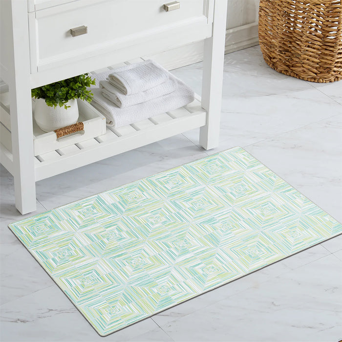 Airgugu Earth Garden Prismatic Square Mosaic Rug