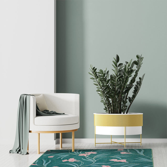 Airgugu Earth Garden Serene Pink Flower Rug