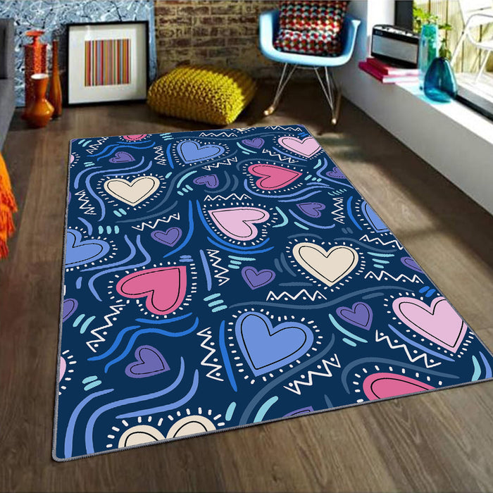 Airgugu KidSpace Delight Blue Love Pattern Rug