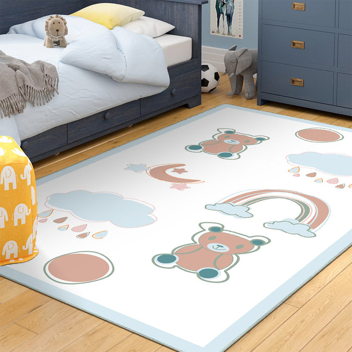 Airgugu KidSpace Delight White Brown Bear Rug